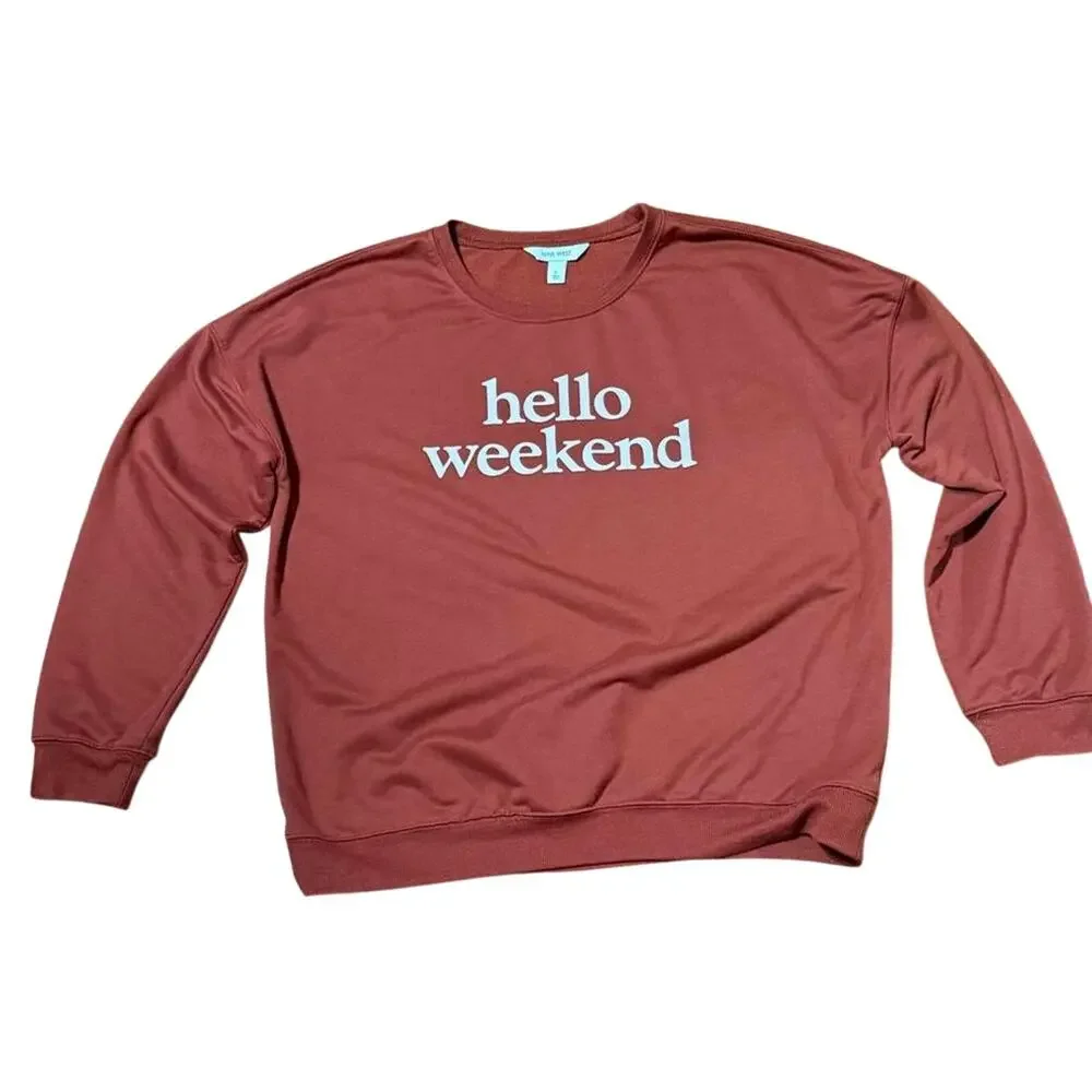 Nine West Burgundy Sweatshirt